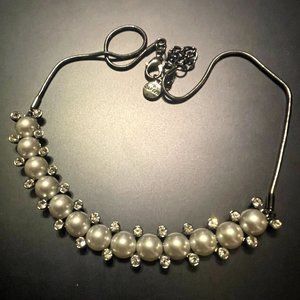 Alfani Faux Pearl & Crystal Necklace
